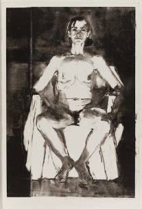 Peri Schwartz. American (1951- ). Self-Portrait at Night IV, 1985. Print, monotype. 30 15/16 in x 21 in.  Purchase with Wise Fund for Fine Arts, 2001.575.